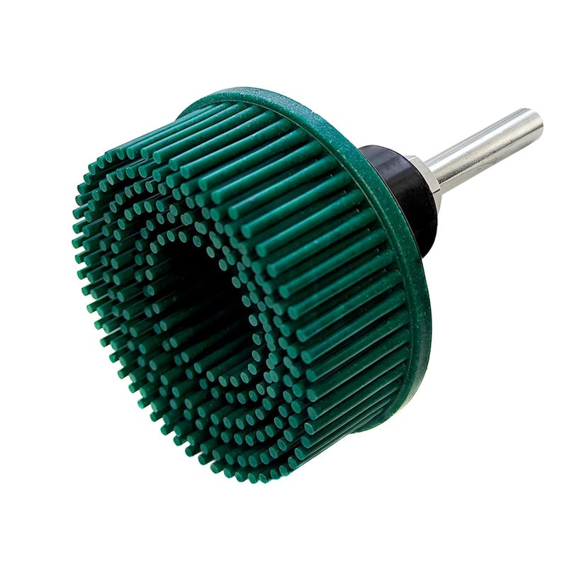 HIEMTE Tools 2 Inch Bristle Disc Grit 50#(Green) with 2" Shank Attachment Abrasive Coating Removal Disc for Metal - Image 1
